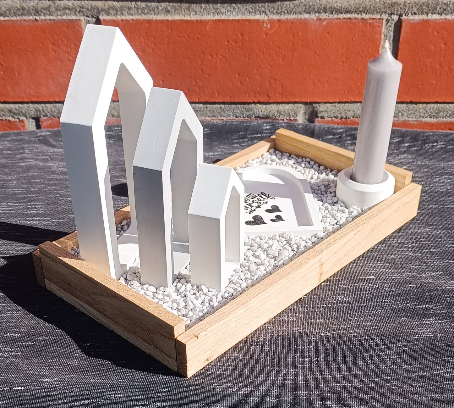 Dekotablett "Herzhäuser"