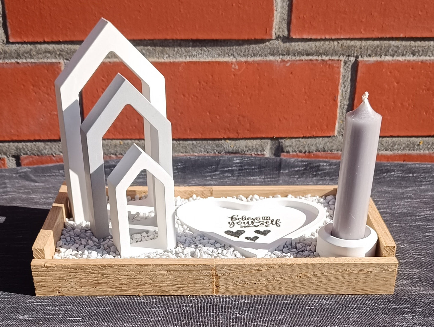 Dekotablett "Herzhäuser"