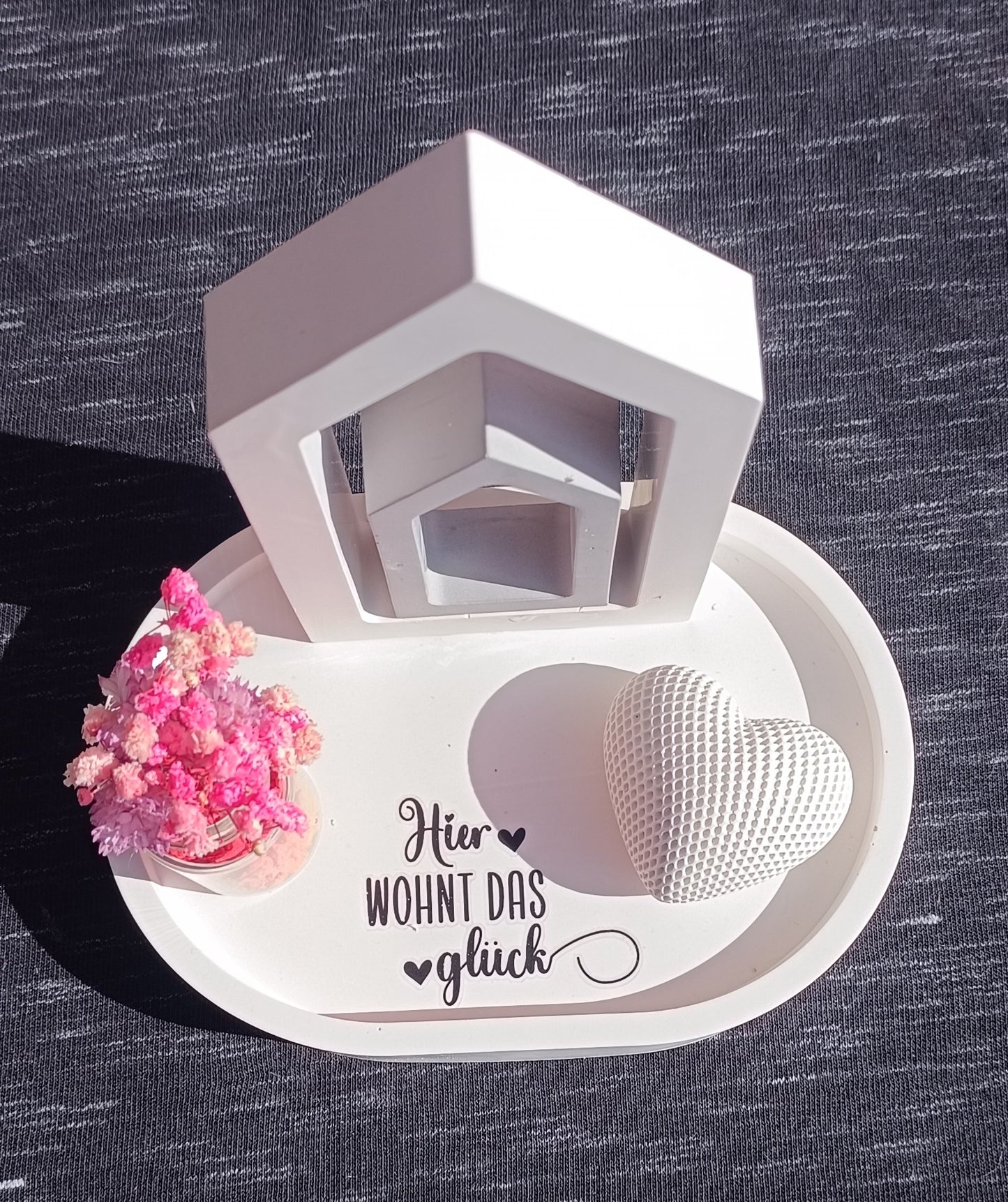 Dekotablett "Glücksherz"