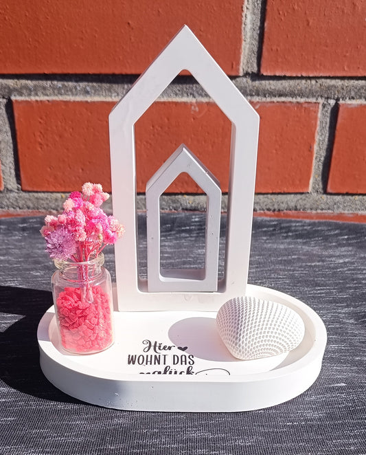 Dekotablett "Glücksherz"