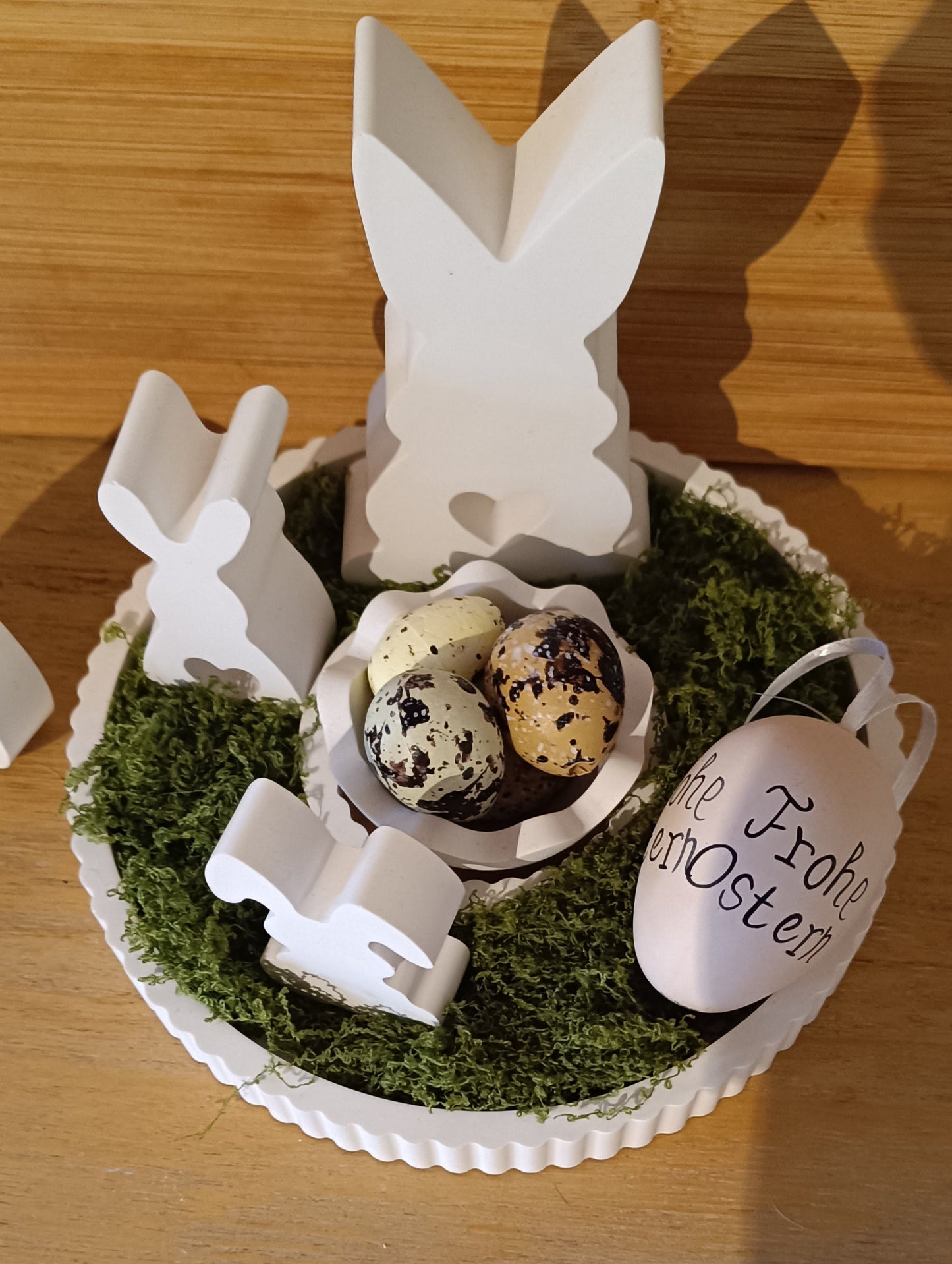 Osterschale mit Hasen und Eiern D=17cm