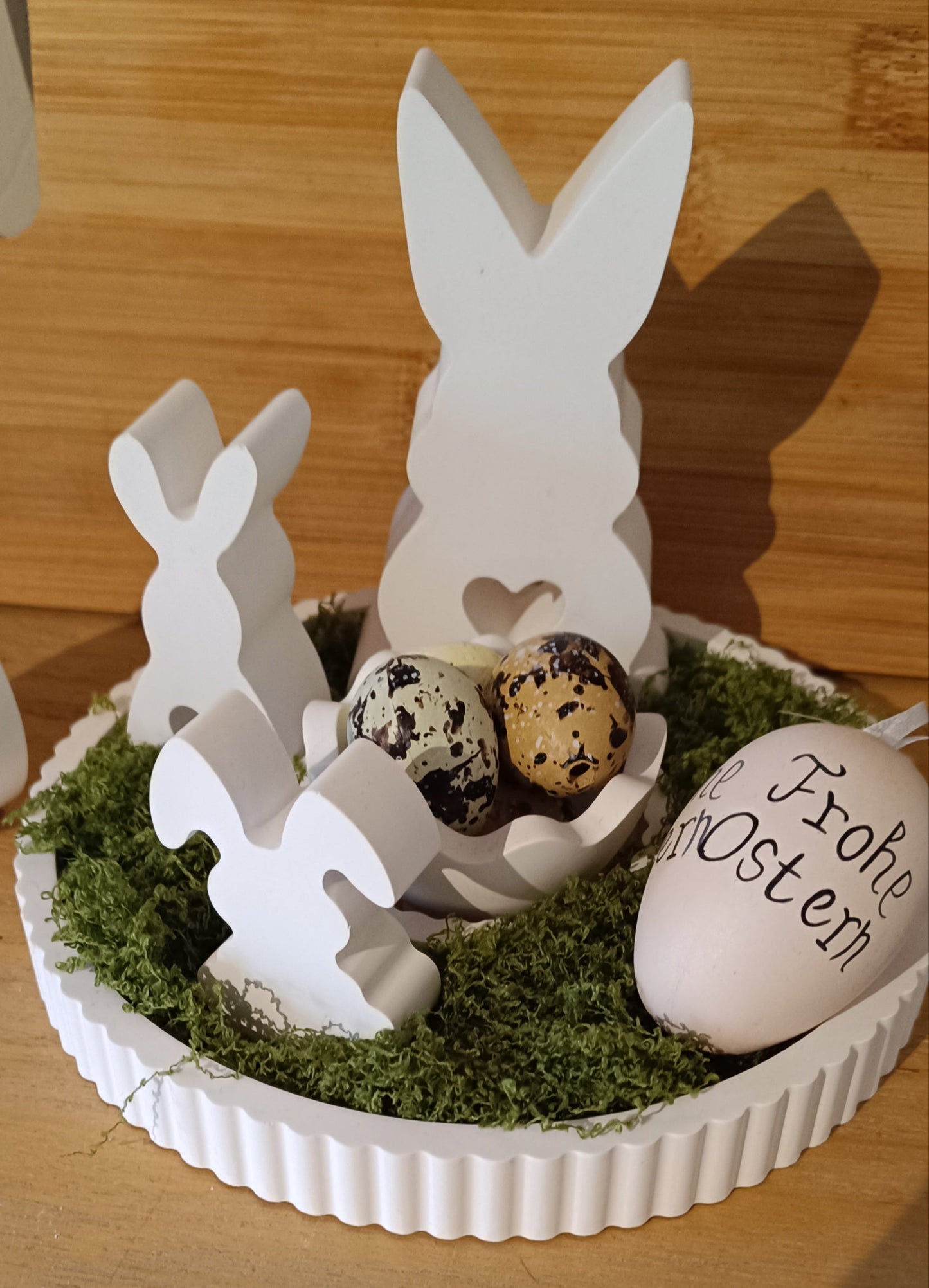 Osterschale mit Hasen und Eiern D=17cm