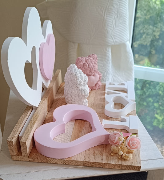 Dekotablett "Herzliebe"