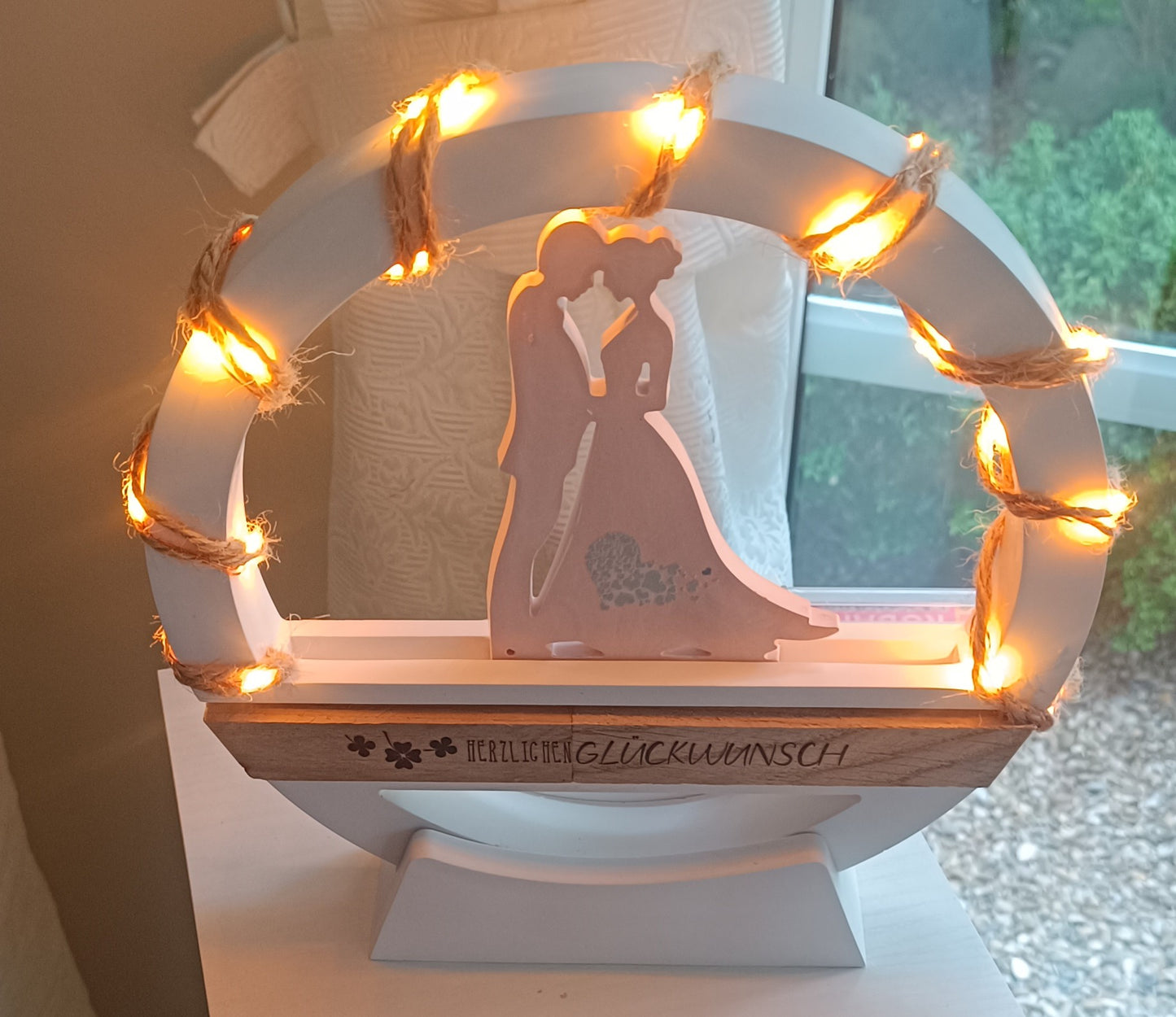 Dekoaufsteller "Pärchen mit LED"