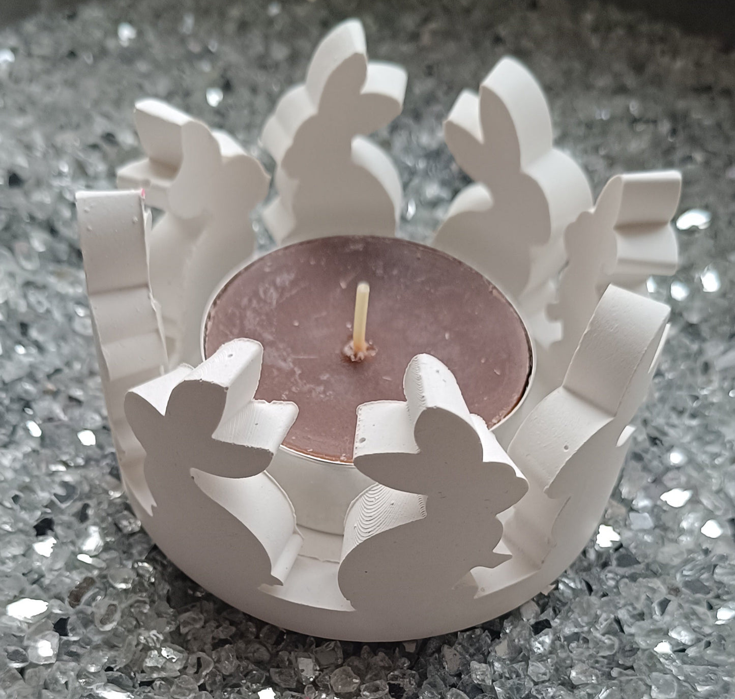 Hasenrondell incl. Kerze D=9,5cm H=6cm
