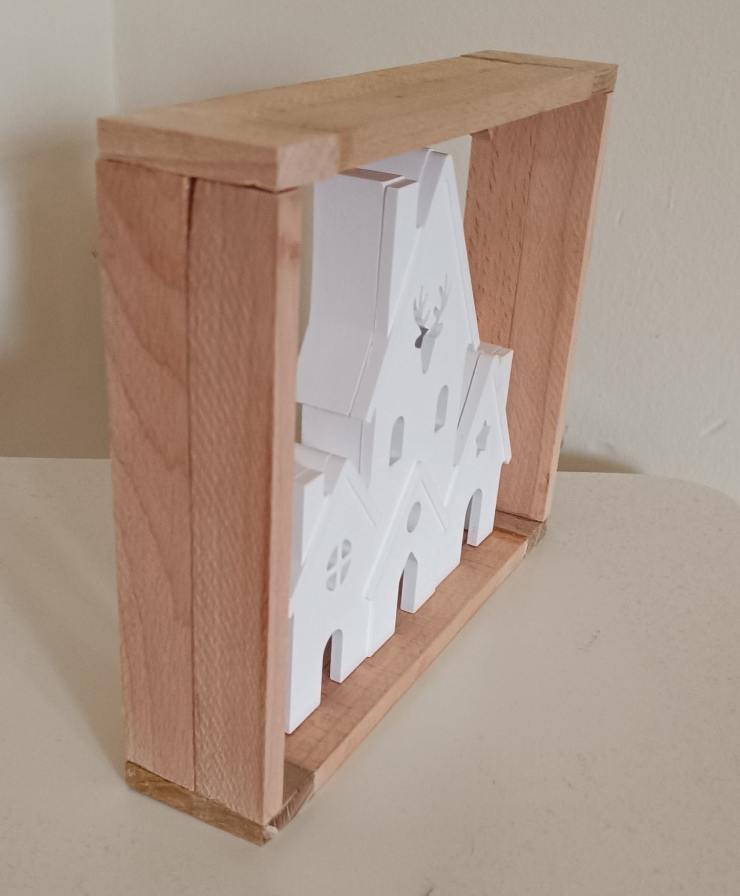 Dekobox "Haus mit Hirsch"