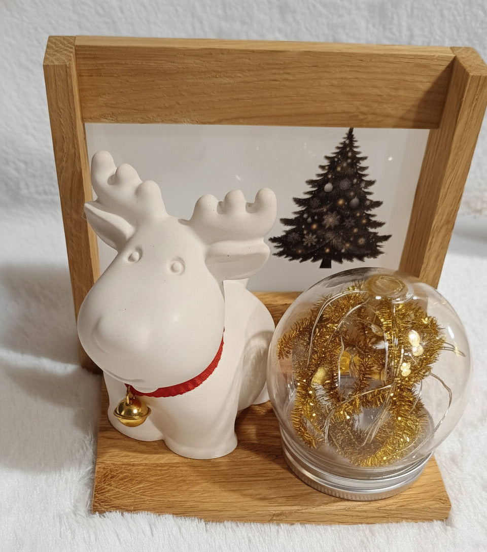 Holztafel "Weihnachtselch"