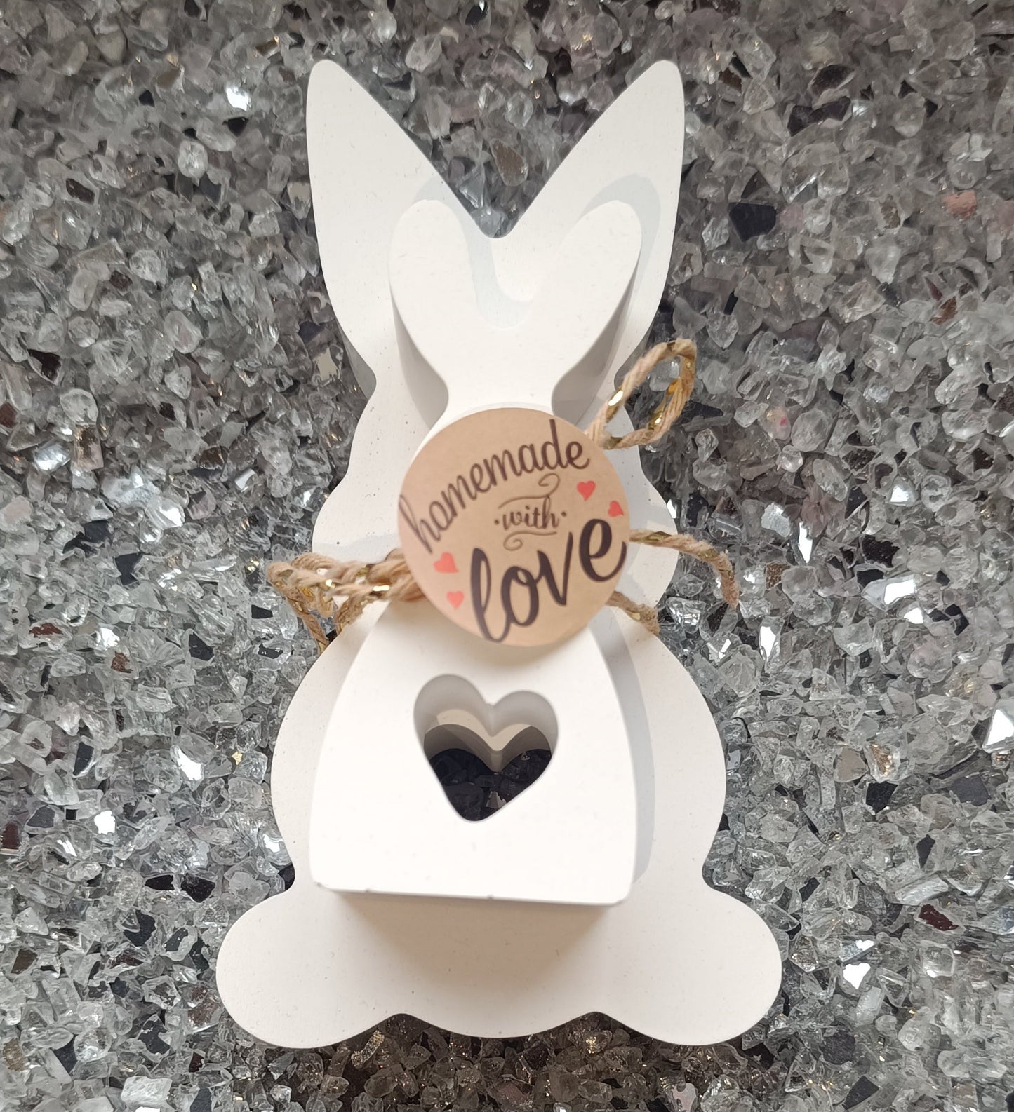 Set Hase mit Herz H=ca.8cm