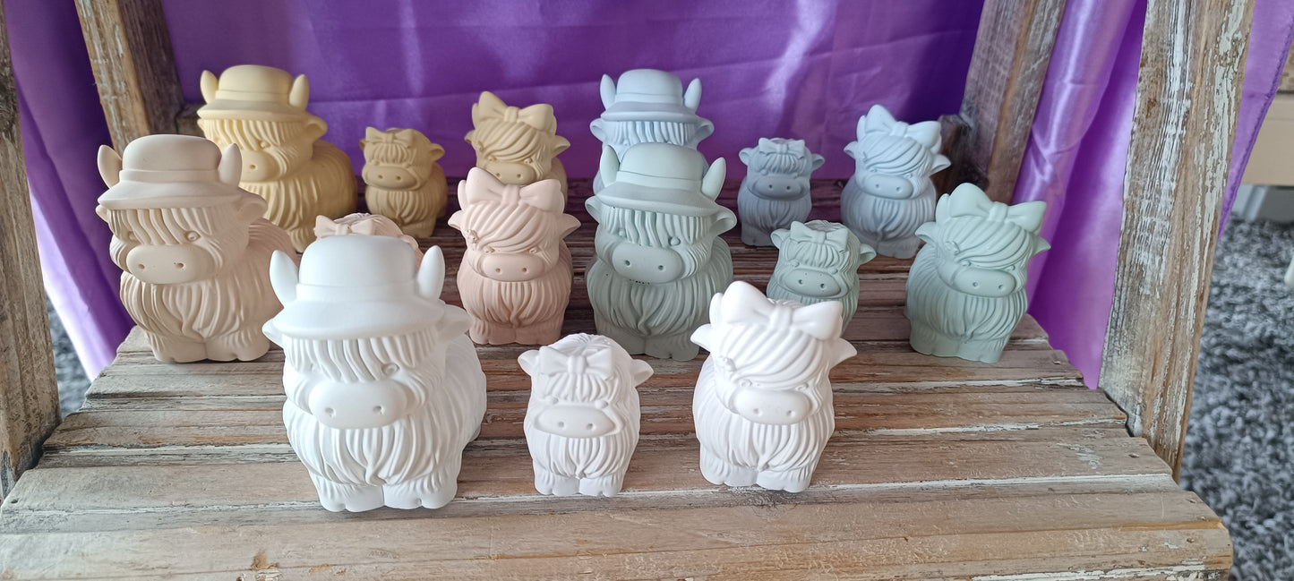 Rinder Set 3 Stk. Papa/Mama mit Kind