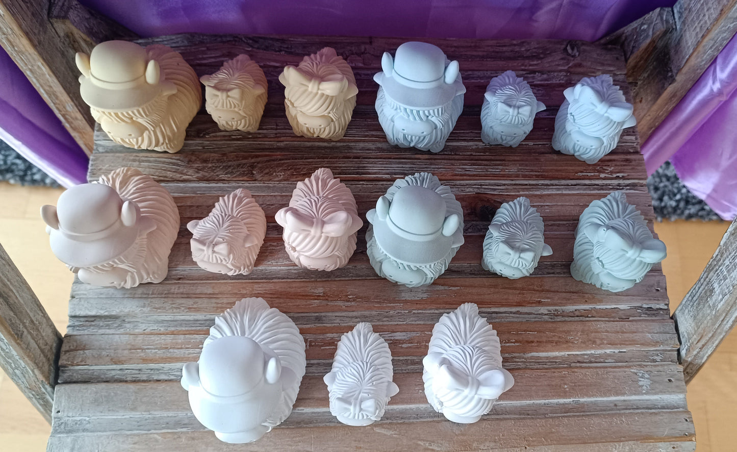 Rinder Set 3 Stk. Papa/Mama mit Kind