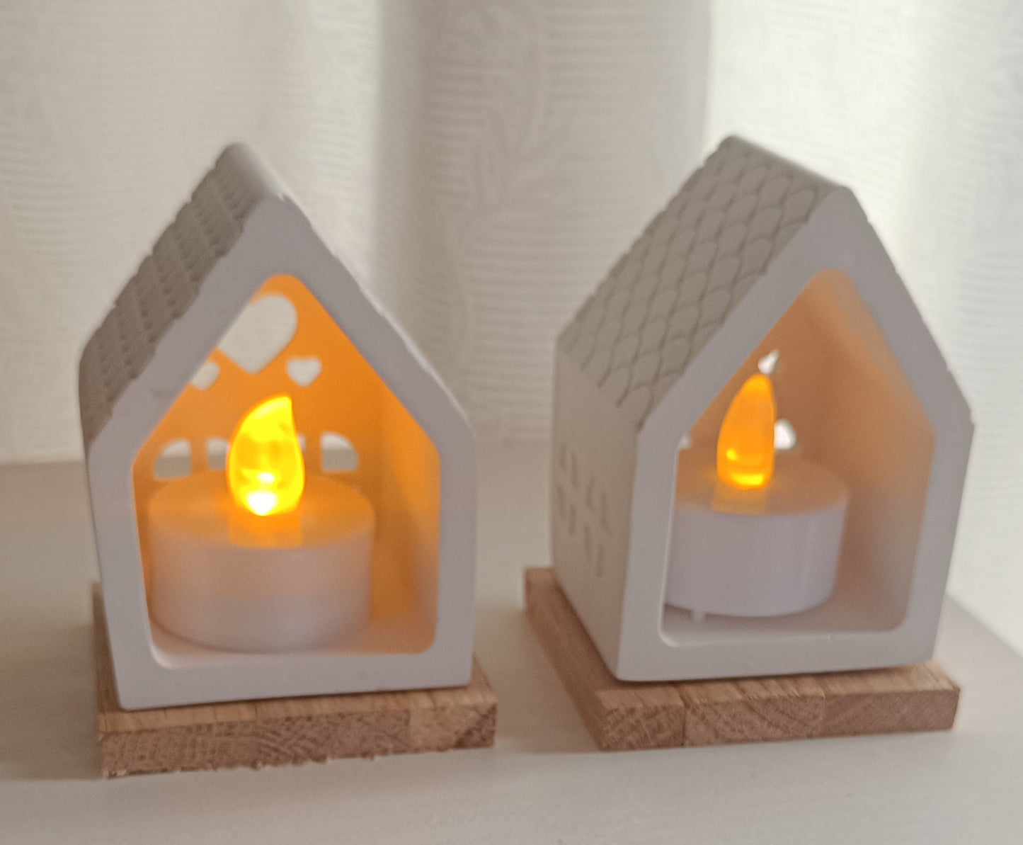 Haus "klein" Set 2 Stk. mit Herz u. Stern