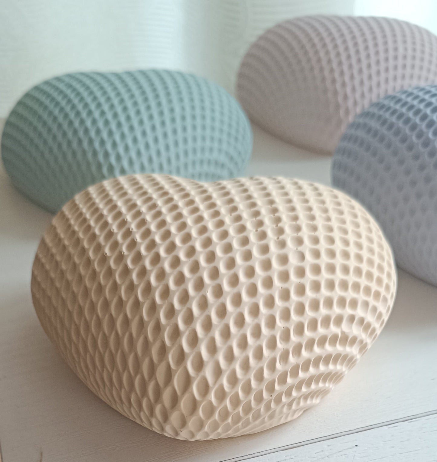 Deko-Herzen Set 3 Stk. gleichfarbig