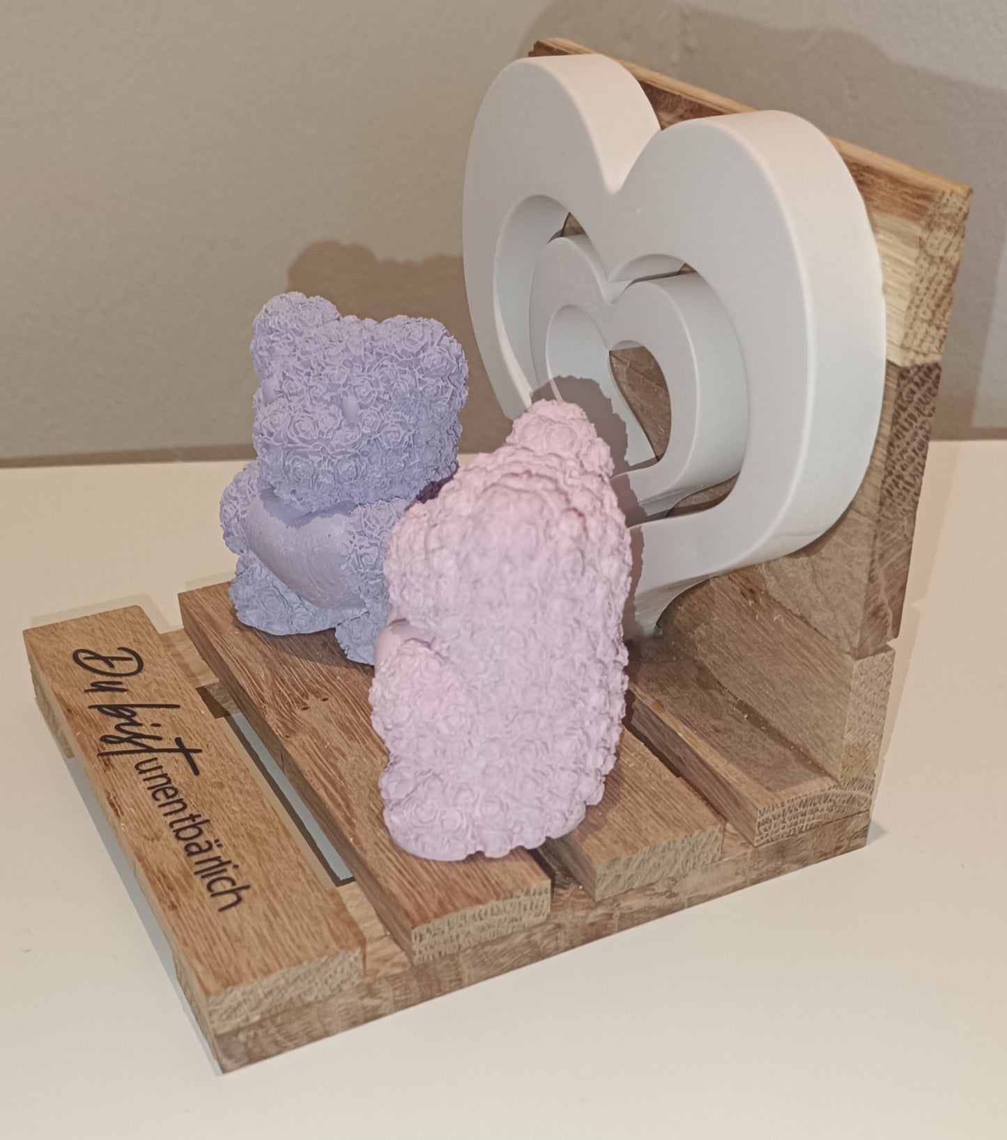 Dekotablett "Herzbärchen"