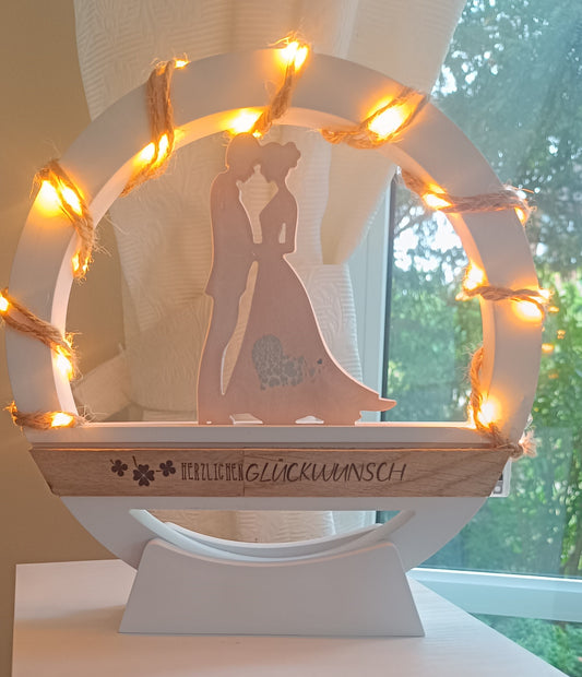 Dekoaufsteller "Pärchen mit LED"