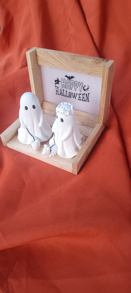 Halloween "Geisterpärchen mit Hund"