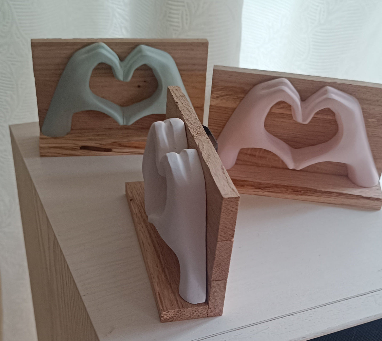 Dekoplatte "Herzhände"