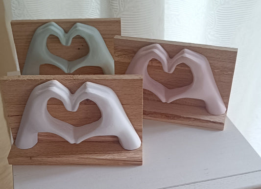 Dekoplatte "Herzhände"