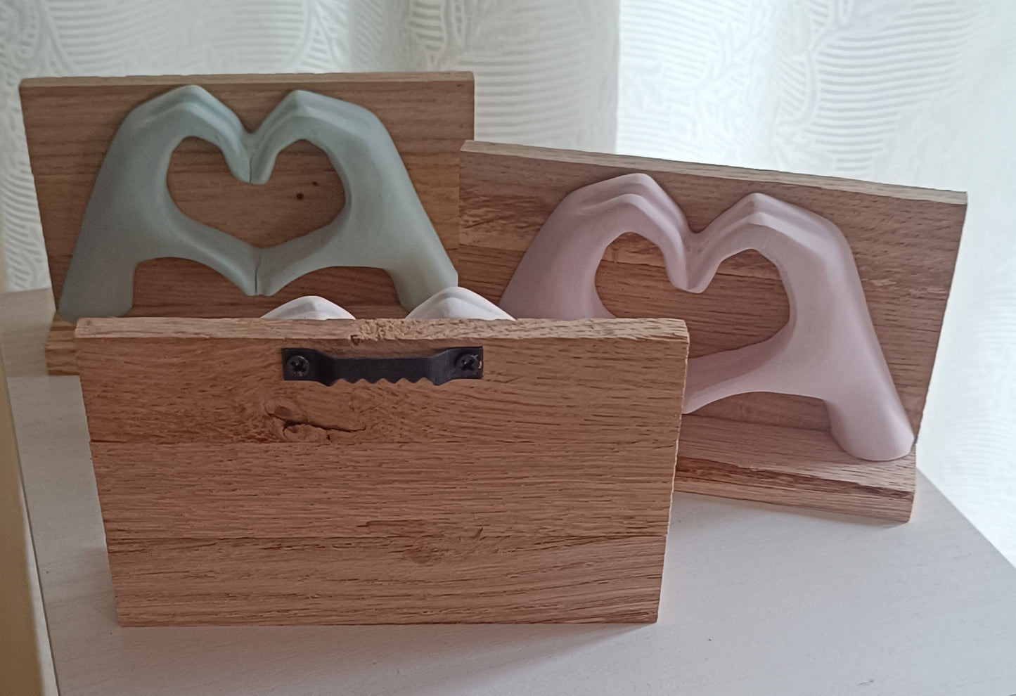 Dekoplatte "Herzhände"