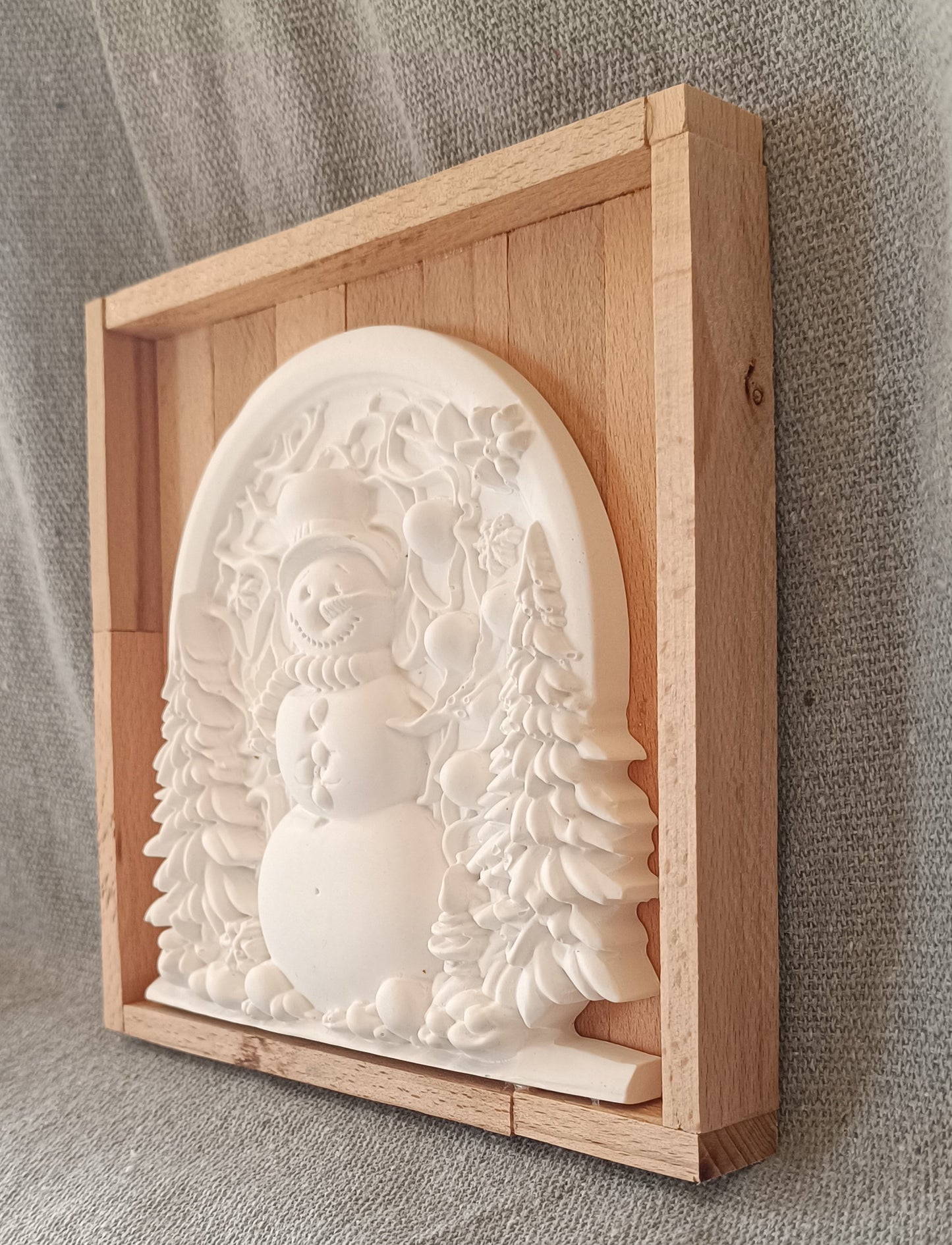 Ziertafel "Schneemann" (Wandhängend)