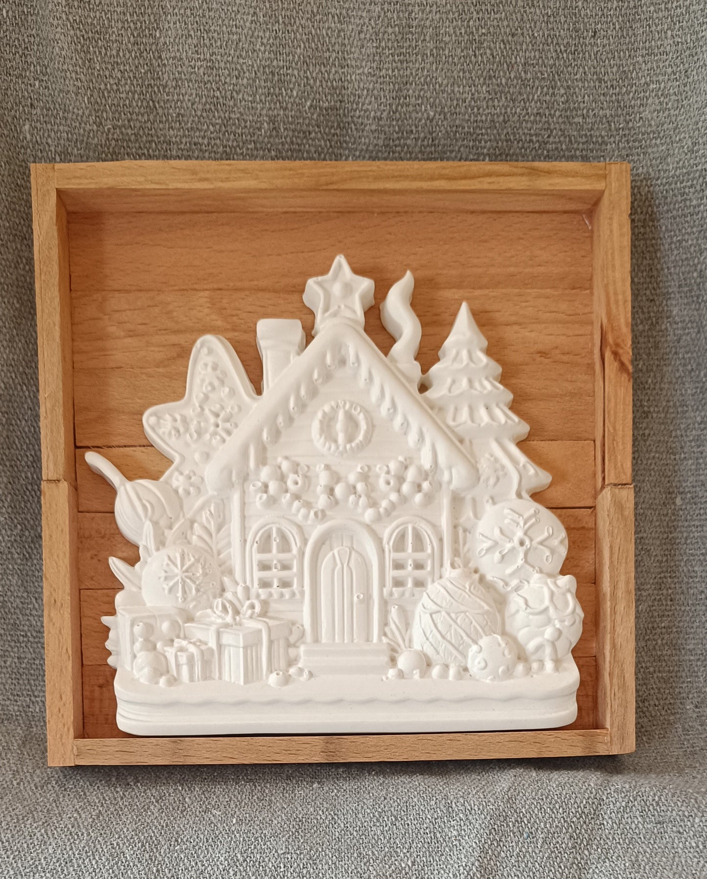 Ziertafel "Weihnachtshaus" (Wandhängend)