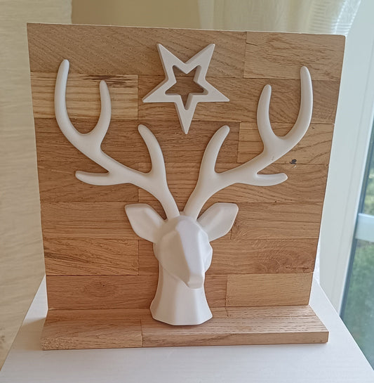 Ziertafel "Hirschkopf mit Stern"