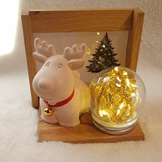 Holztafel "Weihnachtselch"