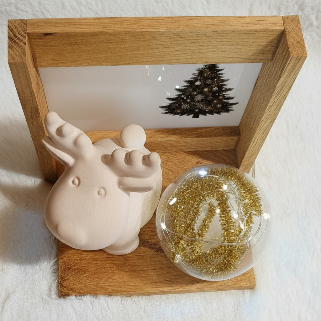 Holztafel "Weihnachtselch"